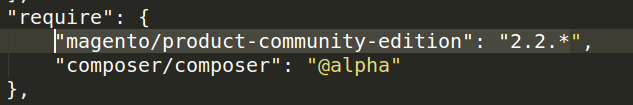 Fragmento de composer.json