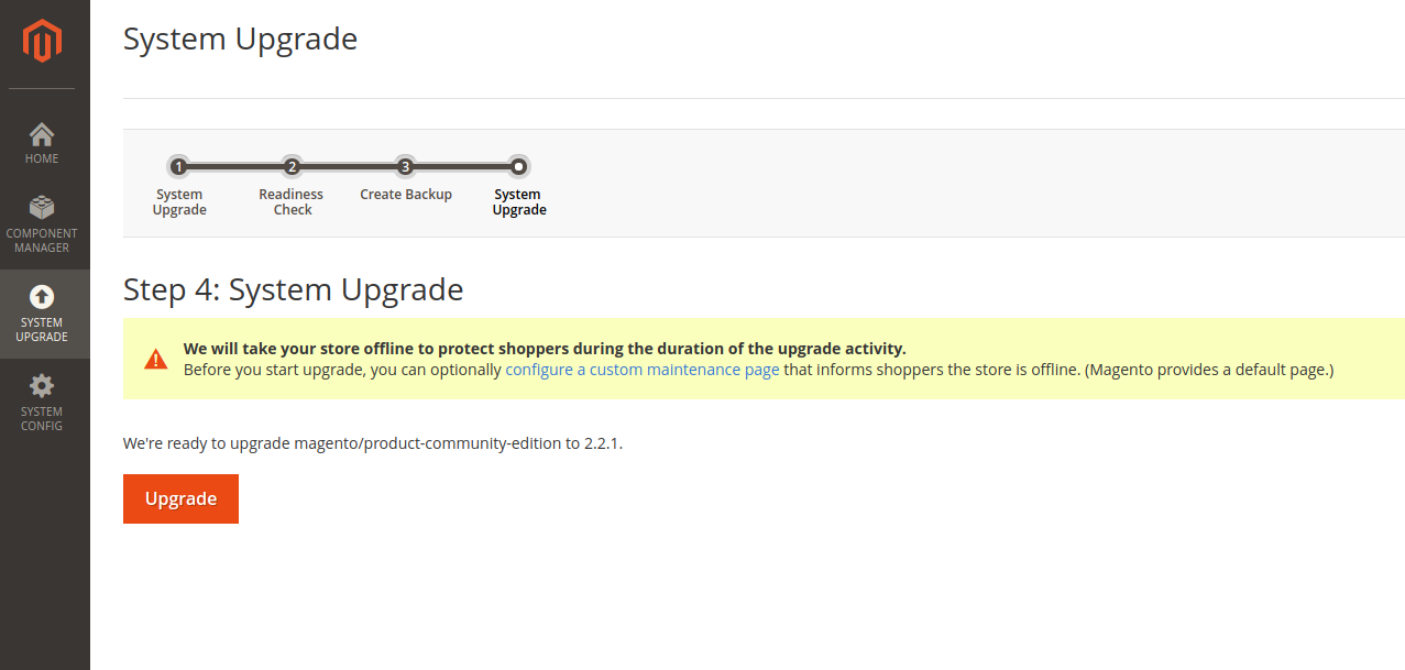 Magento 2 update Último paso de la actualizació