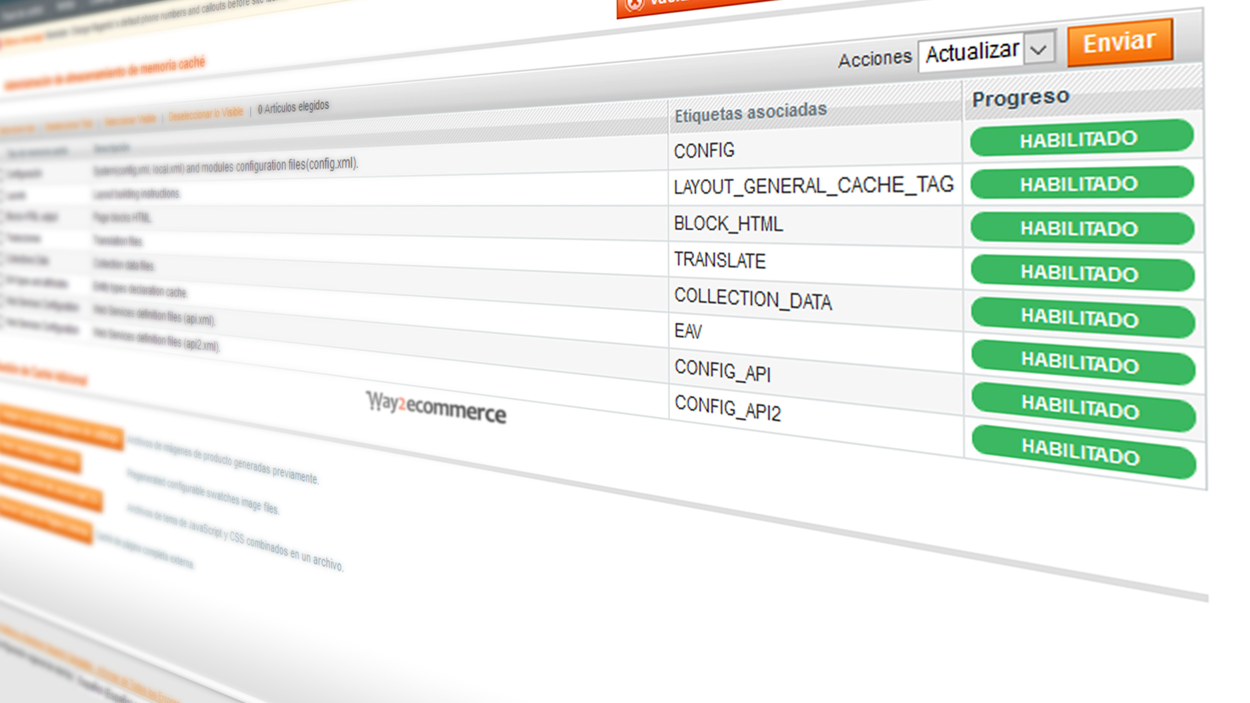 Optimizar Magento desde el panel de administración