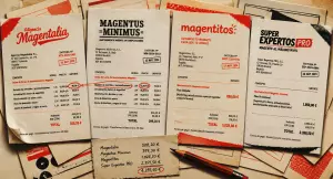 Facturas de mantenimiento de Magento de distintas agencias (simuladas)